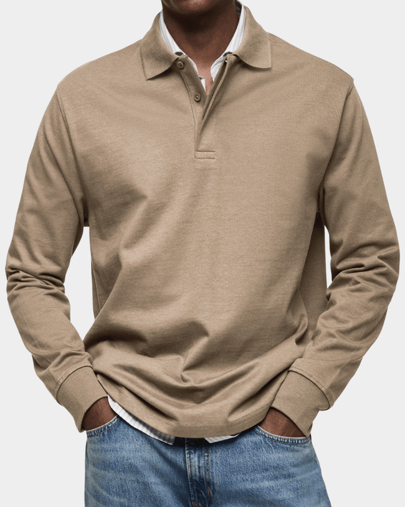 Polo Primavera | Maglia a Manica Lunga in Cotone Strutturato