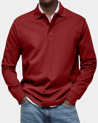 Polo Primavera | Maglia a Manica Lunga in Cotone Strutturato