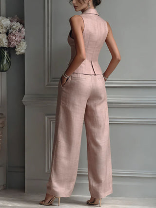 Selmira | Completo Elegante con Scollo a V e Bottoni