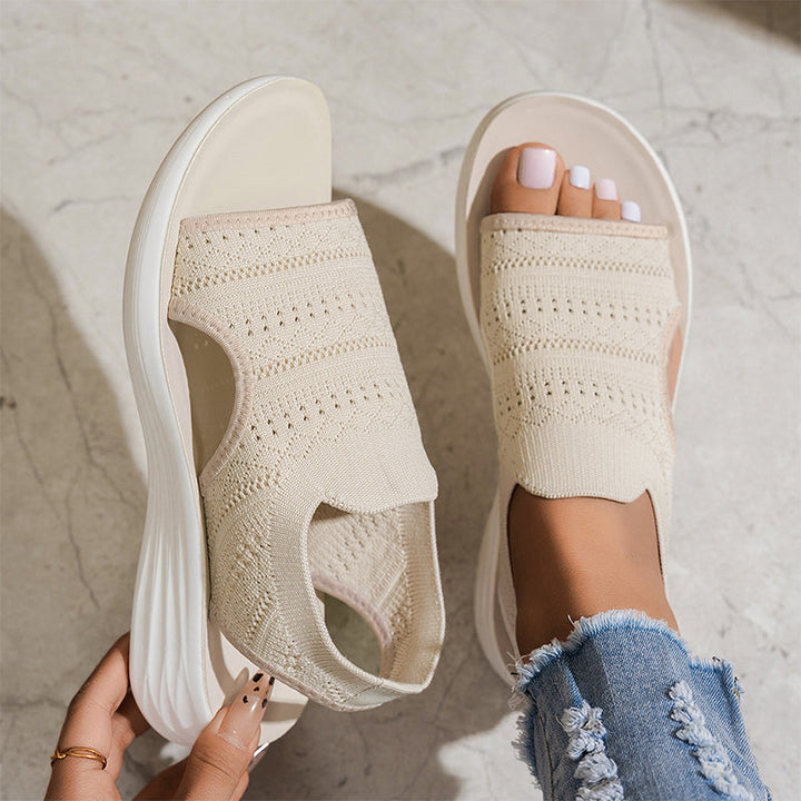 Zina | Sandali Platform Traspiranti in Maglia