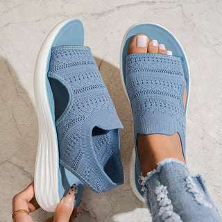 Zina | Sandali Platform Traspiranti in Maglia