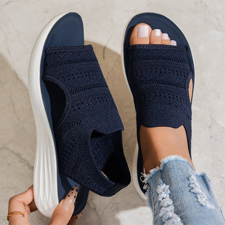 Zina | Sandali Platform Traspiranti in Maglia